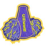 Sleeve Patch - Athletic Cheer-2 Megaphone with Pom