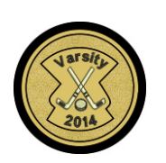 Sleeve Patch - Athletic Hock-3 Crossed hockey sticks with circle