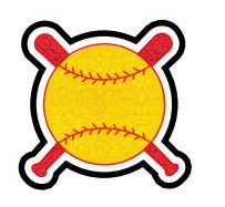 Sleeve Patch - Athletic Soft-2 Softball over bats
