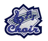 Sleeve Patch - Choir-2 Choir w Notes over Diamond