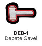 Sleeve Patch - Debate Gavel DEB-1