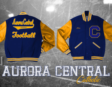 Aurora Central Catholic letter jacket